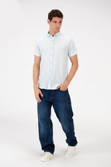 Men's Slim Fit Basic Half Sleeve Shirt