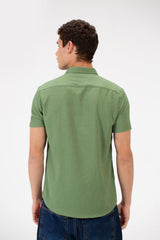 Men's Slim Fit Basic Half Sleeve Shirt