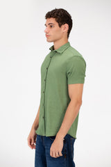 Men's Slim Fit Basic Half Sleeve Shirt