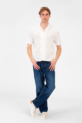 Men's Slim Fit Sheer Short Sleeve Mesh Shirt In Modern Design