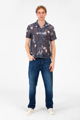 Men's Slim Fit Jakar Half Sleeve Mesh Shirt