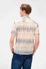Men's Slim Fit Jakar Short Sleeve Collar Shirt