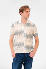 Men's Slim Fit Jakar Short Sleeve Collar Shirt