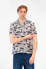 Men's Slim Fit Jakar Half Sleeve Comfortable Modern Shirt