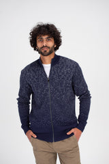 Men's Regular Fit Full Zipper Unique Style Comfort Wool Pullover