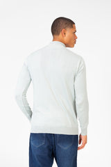 Men's Plain Pullover With High Collar And Long Sleeves