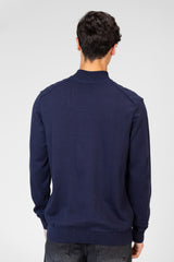Men's Plain Knitted Cotton Long Sleeved Sweater Pullover