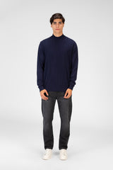 Men's Plain Knitted Cotton Long Sleeved Sweater Pullover