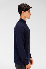 Men's Plain Knitted Cotton Long Sleeved Sweater Pullover
