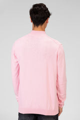 Men's Plain Knitted Cotton Long Sleeved Sweater Pullover