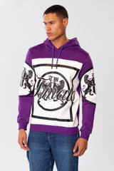 Men's Hoodie With Front And Shoulder Print And Long Sleeves