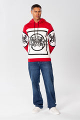 Men's Hoodie With Front And Shoulder Print And Long Sleeves