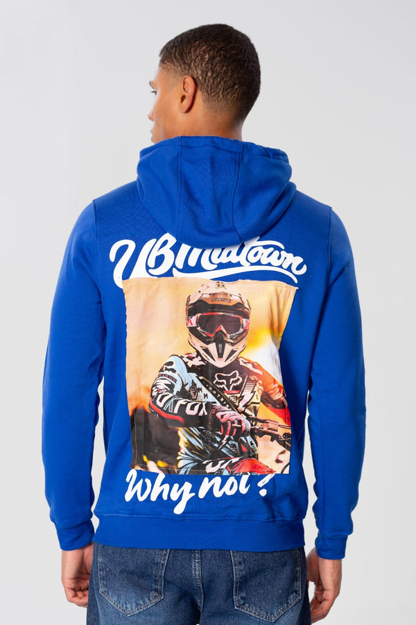 Men's Slim Fit Hoodie With Graphic Print On The Back