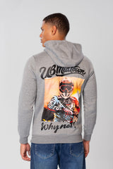 Men's Slim Fit Hoodie With Graphic Print On The Back