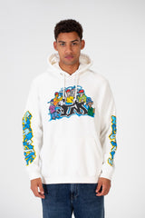 Men's Casual Hoodie Sweatshirt Printed In Melton Material