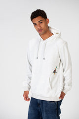 Men's Casual Sweatshirt With Hoodie Cut And Front Print