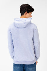 Men's Washed Tomato Print Front Hoodie Sweatshirt