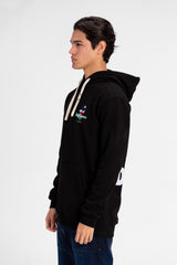 Men's Graphic Print Kangaroo Pocket Hoodie Sweatshirt