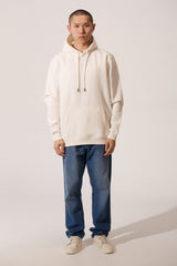 Men's Tomato Basic Slim Fit Long Sleeve Hood Sweatshirt White