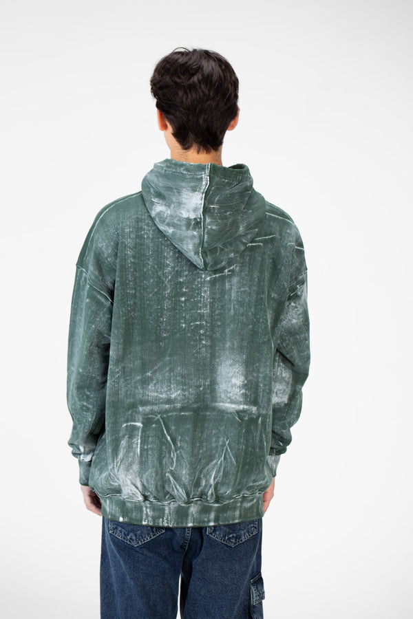 Men's Oversized Printed Hood Sweatshirt