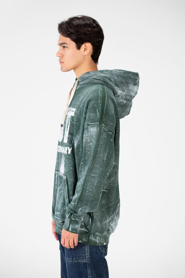 Men's Oversized Printed Hood Sweatshirt