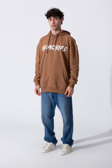 Men's Regular Fit Long Sleeves Hood Sweatshirt With A Memories Print