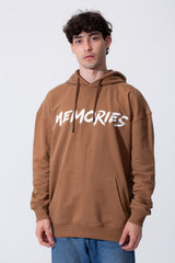 Men's Regular Fit Long Sleeves Hood Sweatshirt With A Memories Print