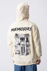 Men's Regular Fit Long Sleeves Hood Sweatshirt With A Memories Print