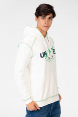 Men's Hoodie Sweatshirt With A Front Pocket And A Unique Cut