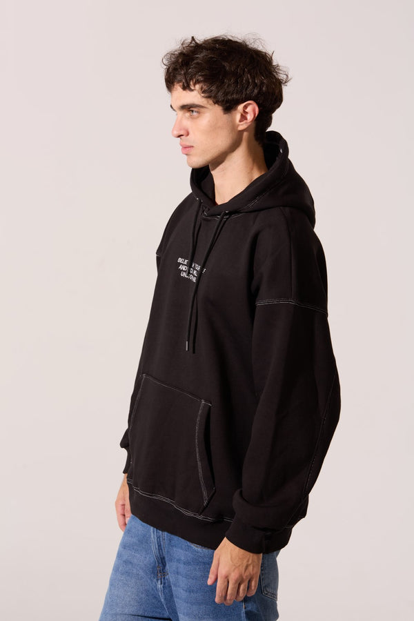 Men's Oversized Hooded Milton Sweatshirt With Front Print