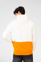 Men's Two-Tone Hoodie Sweatshirt With Text Print On The Front