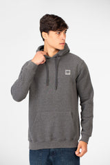 سويت شيرت هودي رجالي Slim Fit أساسي بجيب أمامي