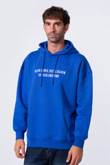 Men's Oversized Milton Printed Hoodie Sweatshirt With Front Pocket
