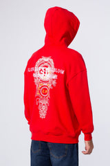 Men's Oversized Milton Printed Hoodie Sweatshirt With Front Pocket