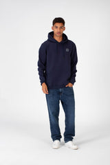 Men's Slim Fit Basic Hooded Sweatshirt With Tomato Badge On The Front Made Of Melton Material