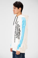 Men's Oversize Hoodie Sweatshirt With Text Print