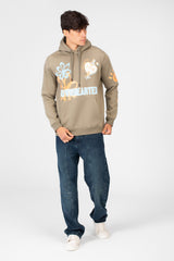 Men's Long Sleeve Printed Hoodie With Front Pocket