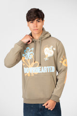 Men's Long Sleeve Printed Hoodie With Front Pocket