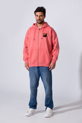 Men's Oversized Milton Zip-Up Sweatshirt With Back Print And Hood