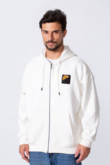 Men's Oversized Milton Zip-Up Sweatshirt With Back Print And Hood