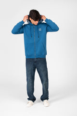 سويت شيرت أساسي للرجال بغطاء رأس وسحاب أمامي