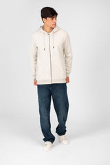 Men's Basic Hooded Sweatshirt With Front Zipper