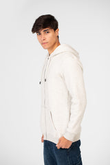 Men's Basic Hooded Sweatshirt With Front Zipper