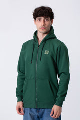 Men's Tomato Slim Fit Hood Sweatshirt With Full Front Zipper And Pockets