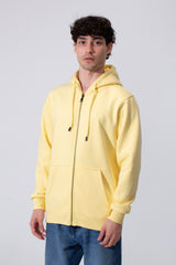 Men's Tomato Slim Fit Hood Sweatshirt With Full Front Zipper And Pockets