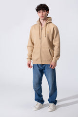 Men's Milton Basic Slim Fit Zip-Up Sweatshirt With Full Sleeves And Hood