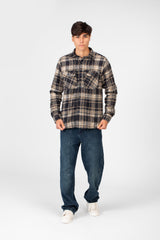 Men's Winter Fur Padded Shirt With Front Pockets