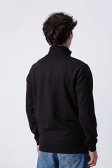 Men's Basic Half-Zip Slim Fit Long Sleeve Sweatshirt
