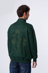 Men's Half Zip Melton Regular Fit Sweatshirt With A Distinctive Back Print