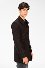 Men's Gogh Coat With Buttons And Front Pockets